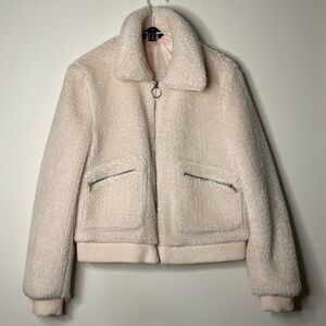 Forever 21 soft pink plush jacket